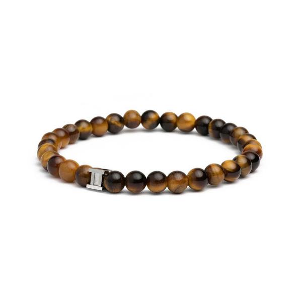 Armband mit 6 mm Tigerauge-Stein - Tiger Eye 6mm
